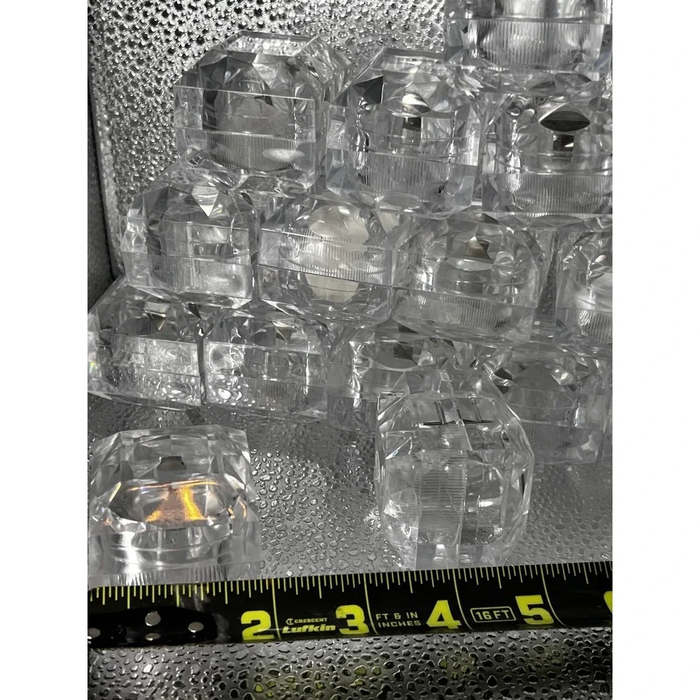 Clear Crystal Ring Gift Boxes Earrings Jewelry Storage Box 15 PCS no Inserts